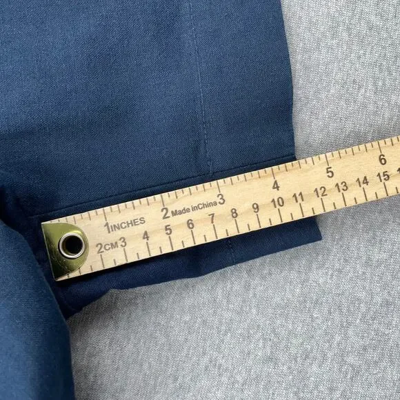 VINCE Shorts Womens 4 Navy Blue Hemp Cotton Coastal Casual Lightweight Summer